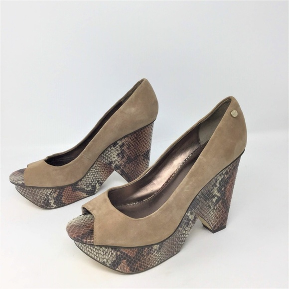 Calvin Klein Wedges Suede Snake Kainen 8.5M - Picture 6 of 8